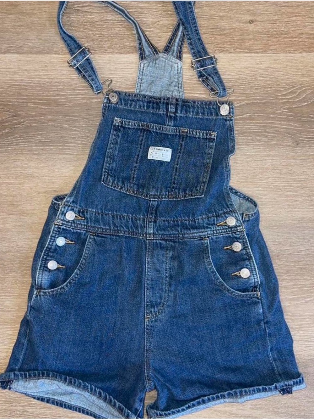 Levi's Dark Blue Denim Short Overalls